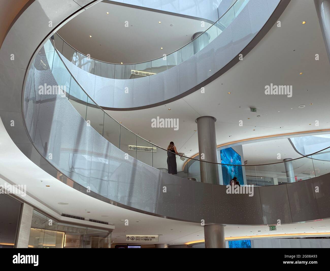 Modern architecture at the Beverly Center shopping mall in  West Hollywood, CA Stock Photo