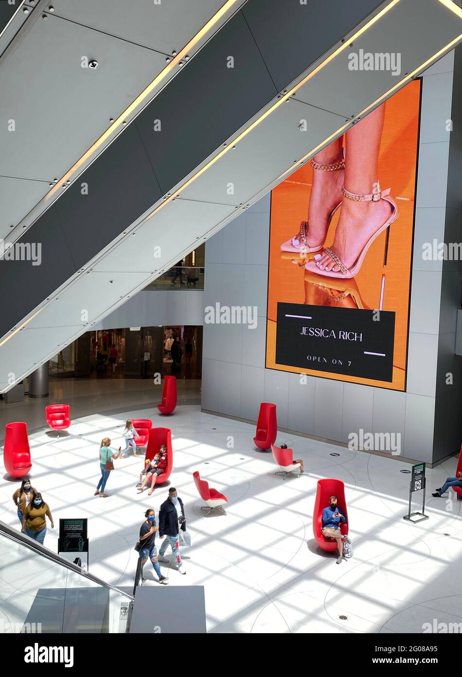 Interior view of the Beverly Center shoppng mall in West Hollywood, CA Stock Photo