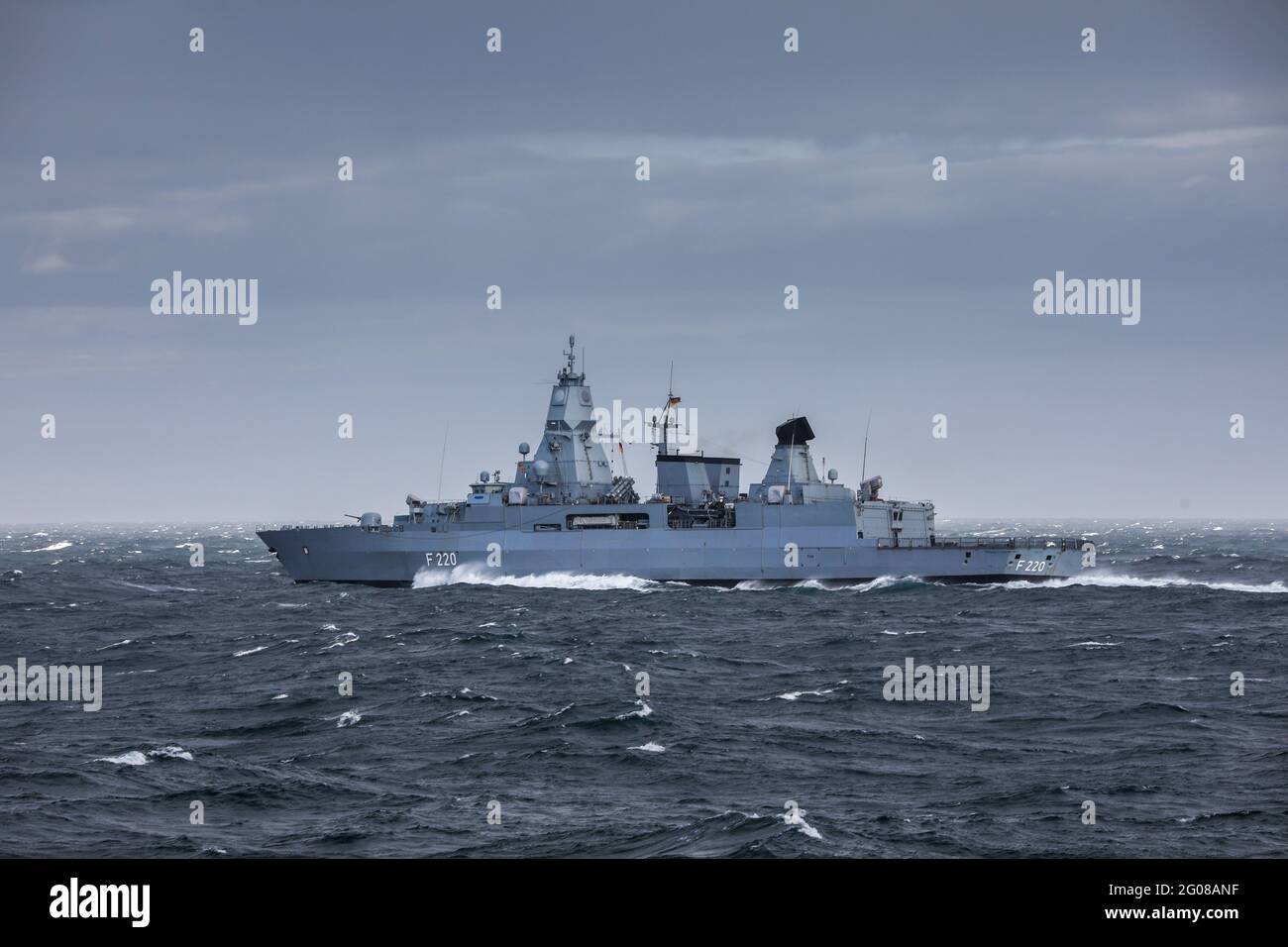 The German Navy Sachsen class frigate Hamburg Stock Photo