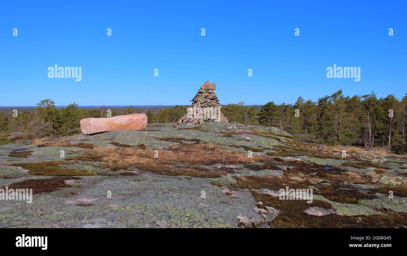 Degerdalin kalliotasanko, Kemiönsaari Stock Photo