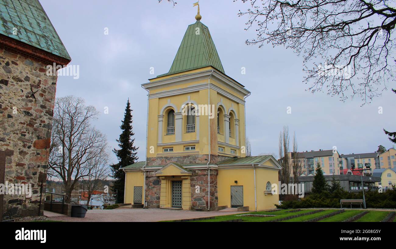 Kirkkonummen kirkko, 1490, Kirkkonummi Stock Photo