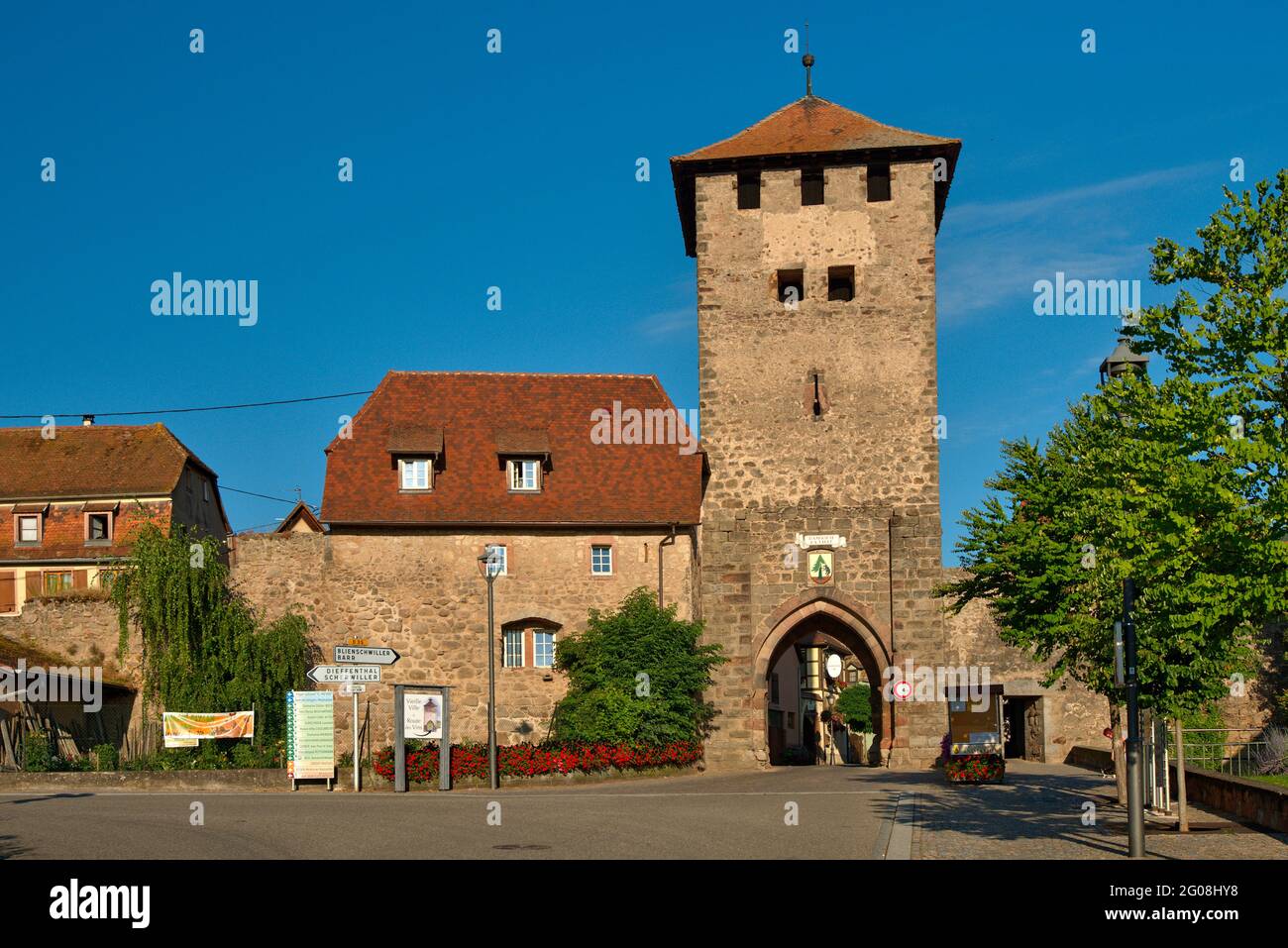 FRANCE, BAS-RHIN (67), DAMBACH-LA-VILLE, TOWER-GATE OF EBERSHEIM Stock  Photo - Alamy