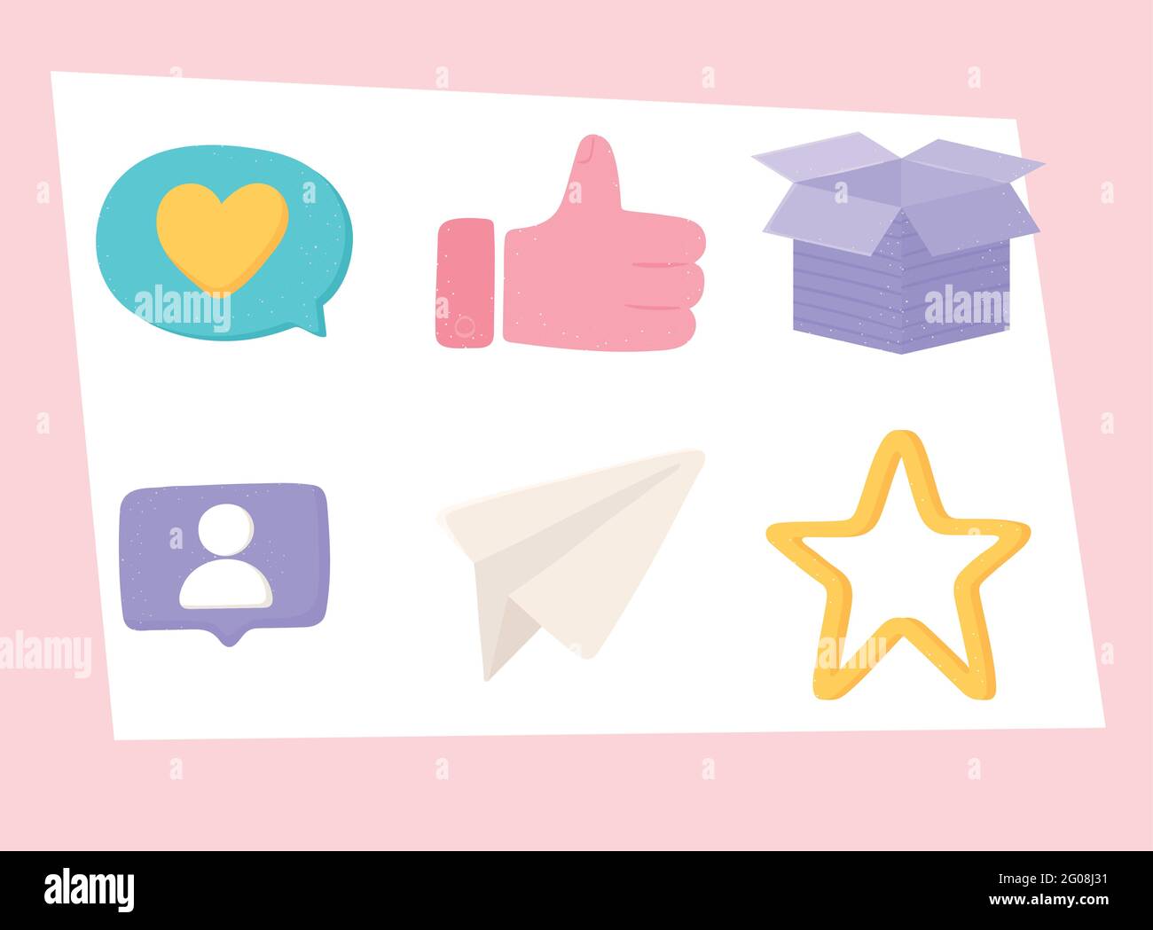 social media set Stock Vector Image & Art - Alamy