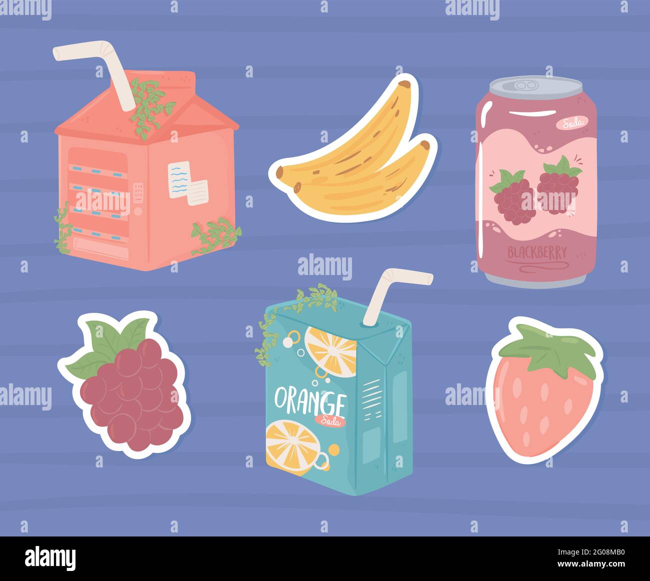 pack and soda juice Stock Vector