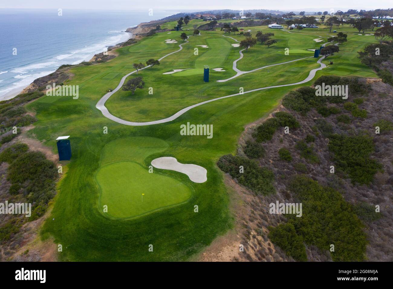 San Diego, California, USA. 30th May, 2021. The ocean-front south course of  the Torrey Pines Golf Course will host the 2021 U.S. Open. The public  course also hosted the 2008 U.S. Open.