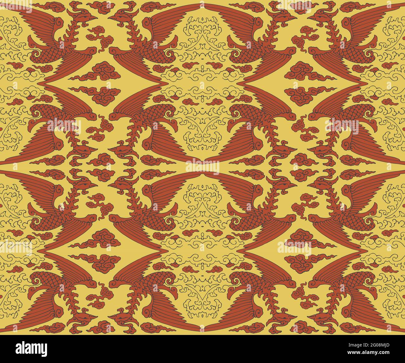 Seamless Oriental Vector Pattern. Traditional floral pattern for fabric ...