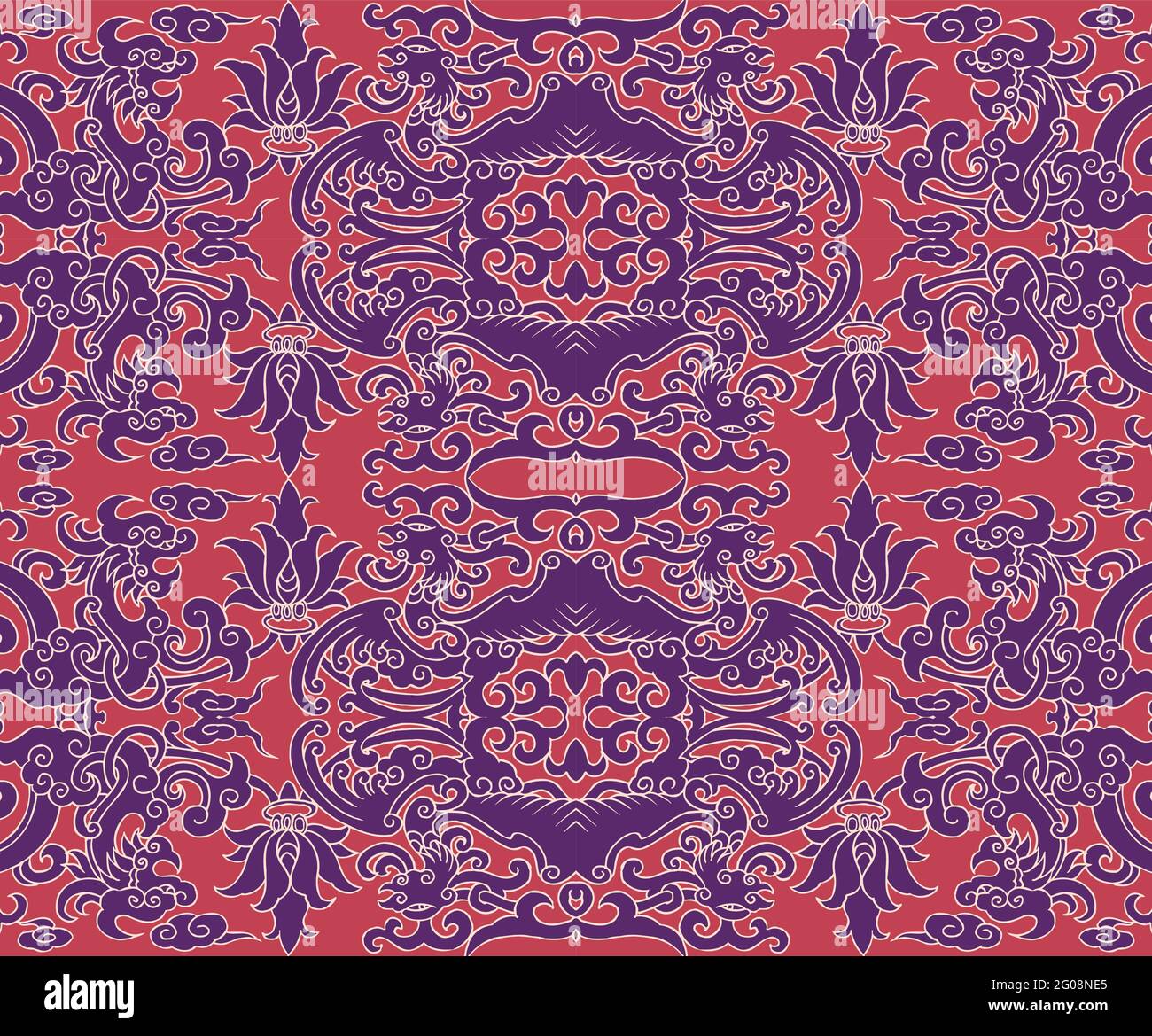Seamless Oriental Vector Pattern. Traditional floral pattern for fabric ...
