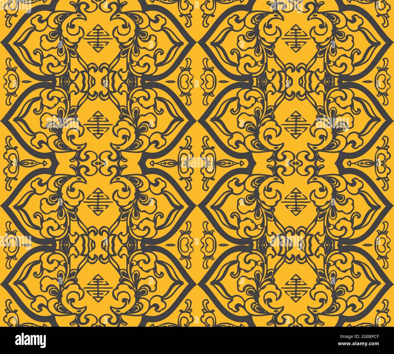 Seamless Oriental Vector Pattern. Traditional floral pattern for fabric ...