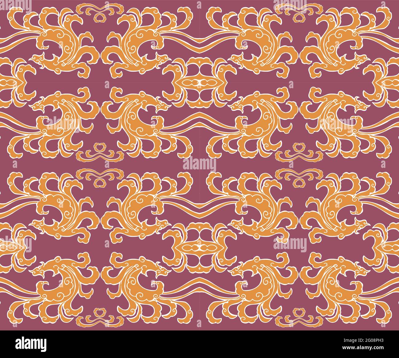 Seamless Oriental Vector Pattern. Traditional floral pattern for fabric ...