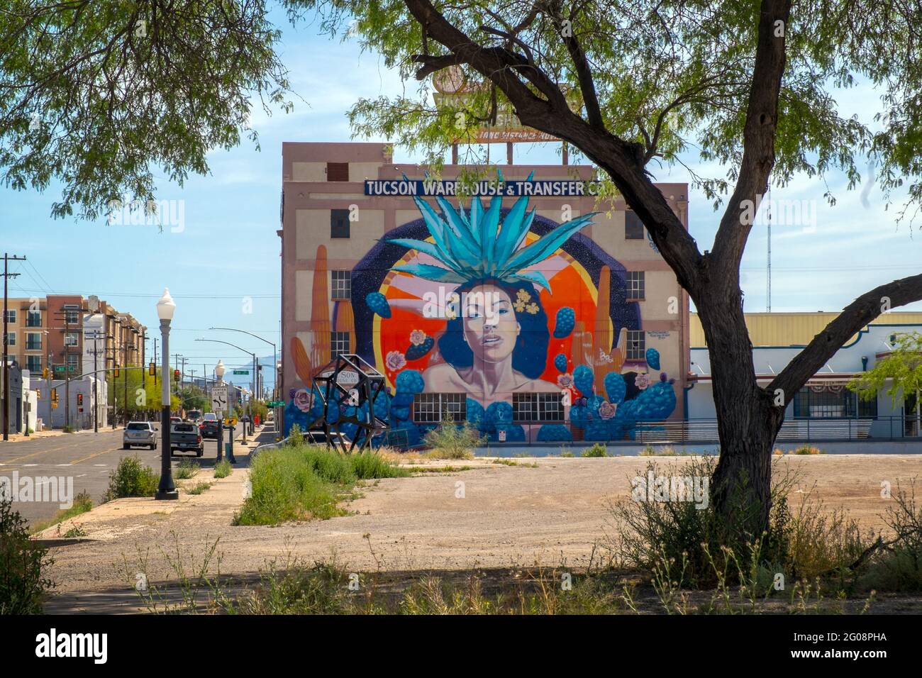 Colorful mural in downtown Tucson, Arizona, USA Stock Photo