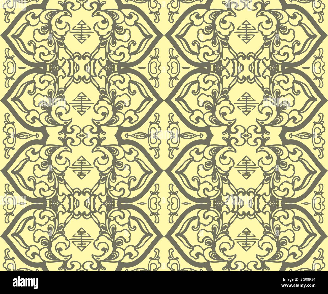 Seamless Oriental Vector Pattern. Traditional floral pattern for fabric ...