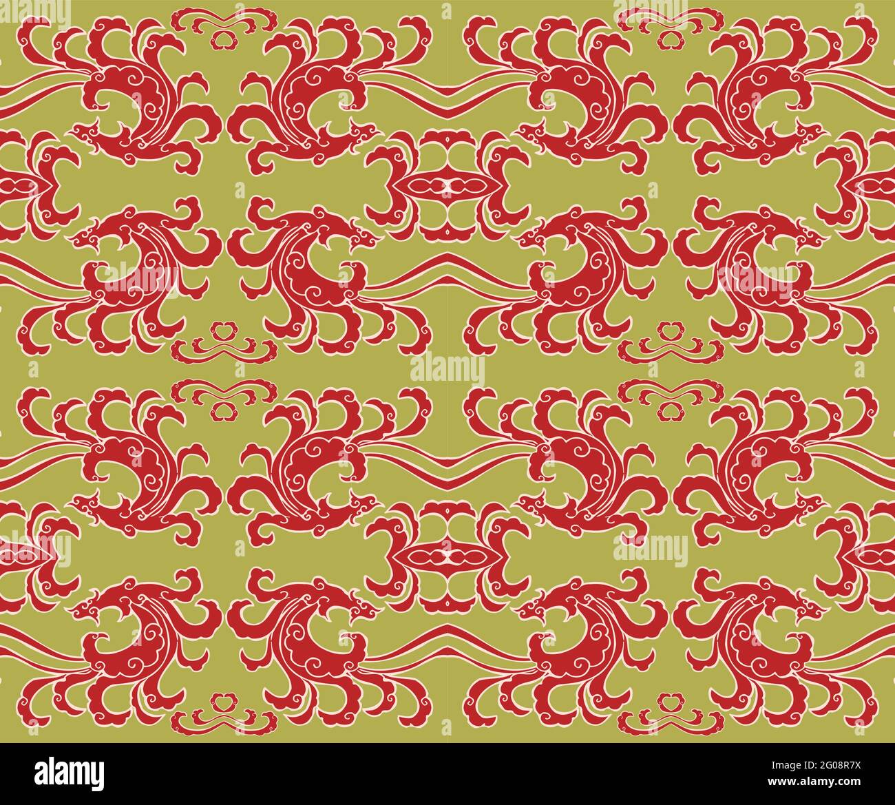 Seamless Oriental Vector Pattern. Traditional floral pattern for fabric ...