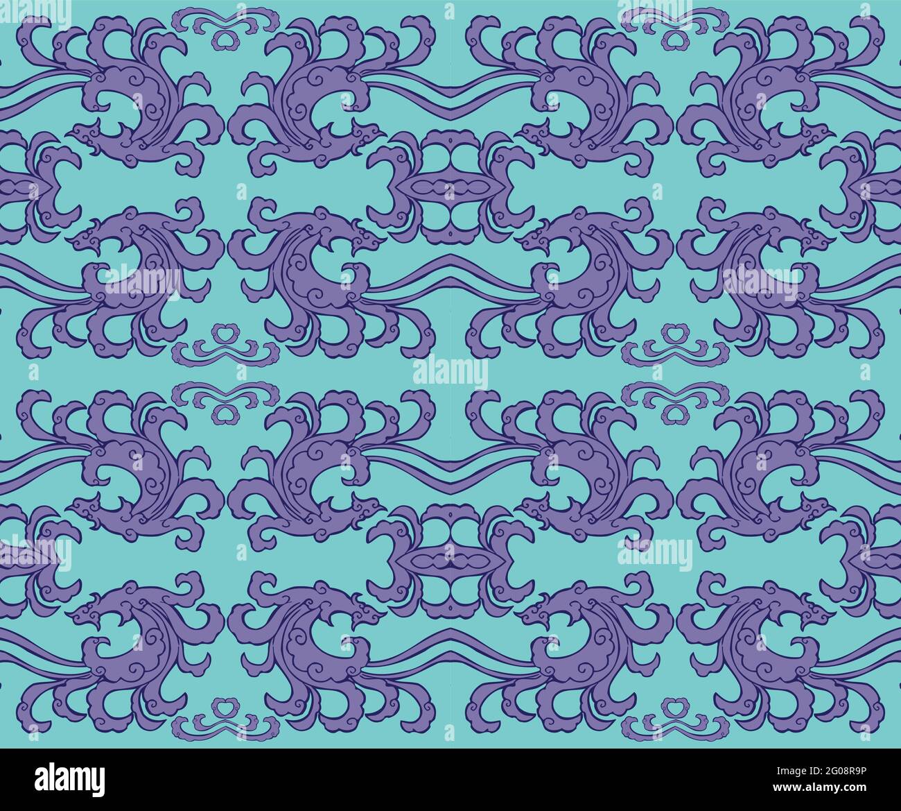 Seamless Oriental Vector Pattern. Traditional floral pattern for fabric ...