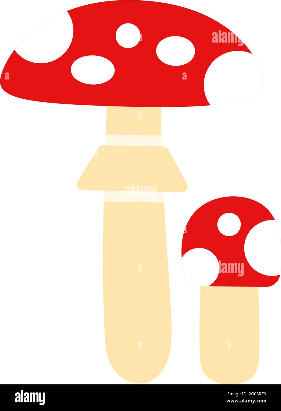 Fly agaric toadstool icon. Vector isolated flat color icon. Modern ...