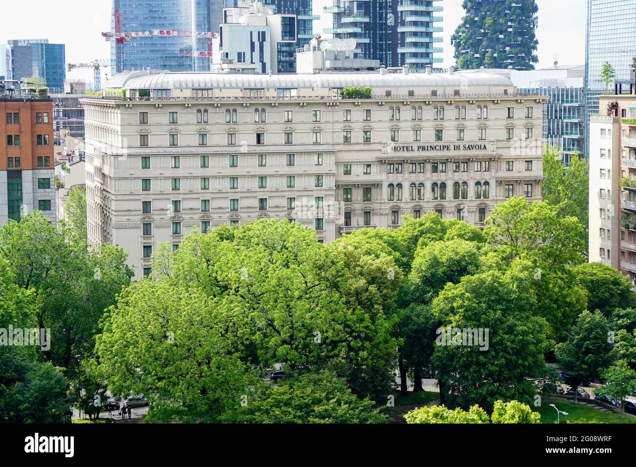 Milan,Italy may 25 2019 - hotel principe di savoia piazza repubblica Stock Photo