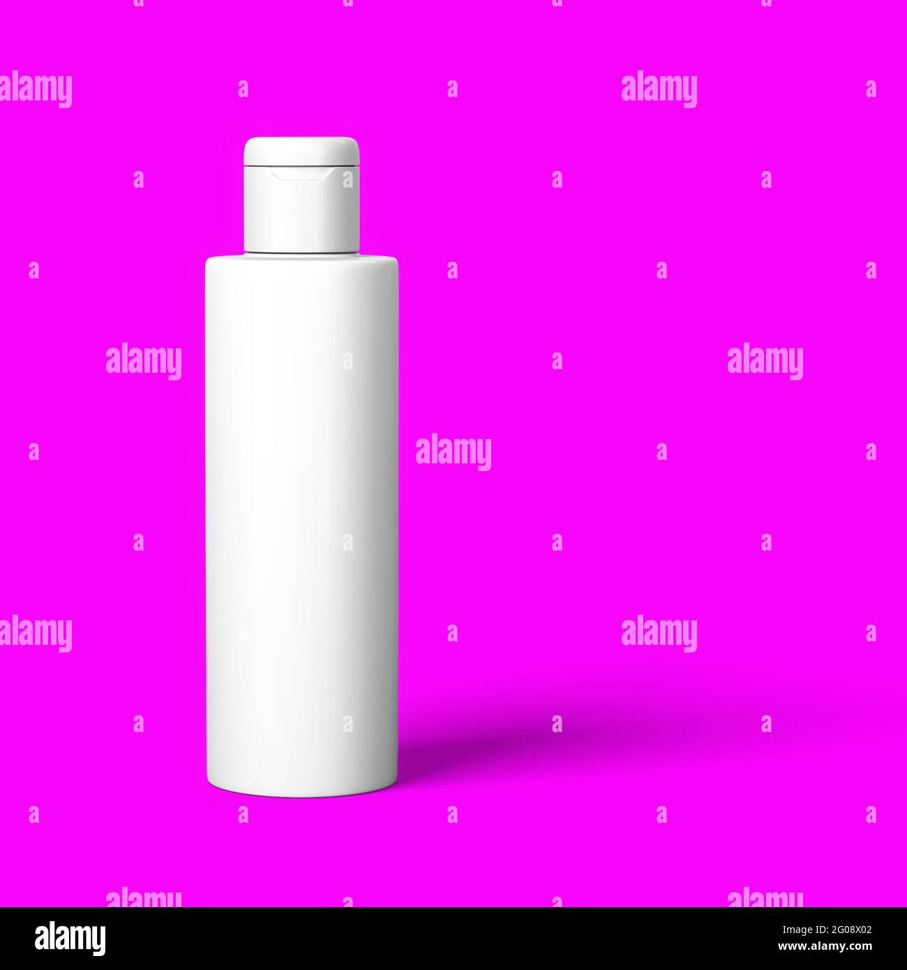 Realistic cosmetic bottle mock up set isolated pack on red purple ...