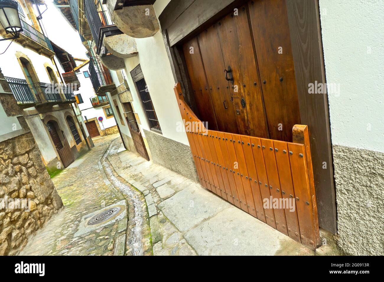 Batipuerta,Traditional Door, Candelario, Ruta de la Plata, Salamanca, Castilla y León, Spain, Europe. Stock Photo