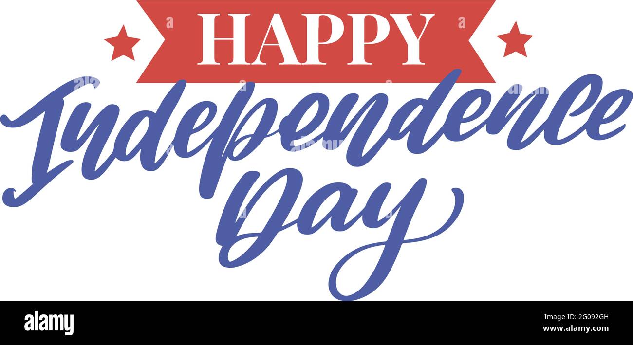4th of july independence day lettering Stock Vector Image & Art - Alamy