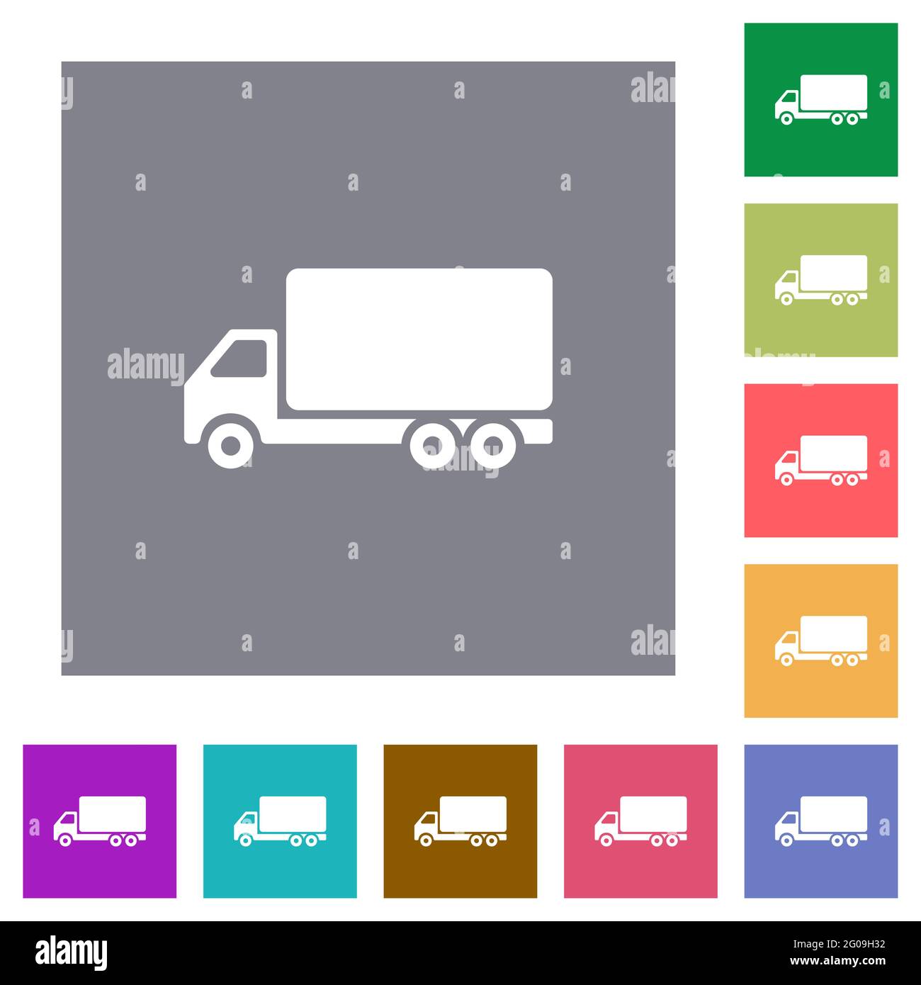 Freight car flat icons on simple color square backgrounds Stock Vector ...