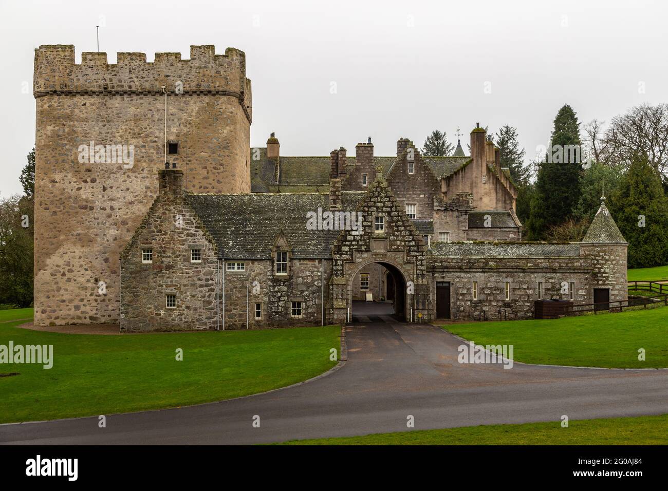 Drum Castle, Scotland, UK 06 February 2016 Drum Castle and grounds
