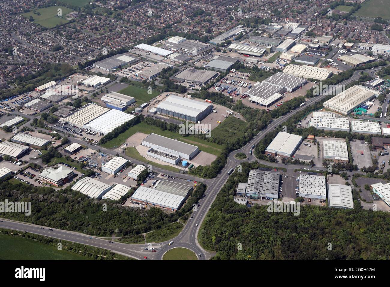 aerial view of Normanton industrial estate near Wakefield, West ...