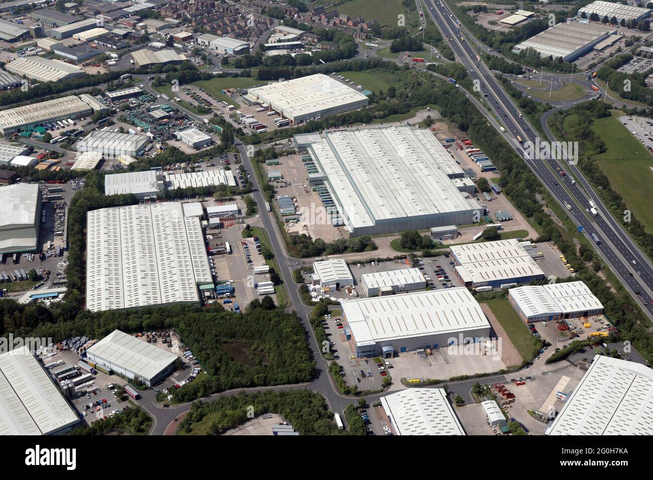 aerial view of Normanton industrial estate near Wakefield, West