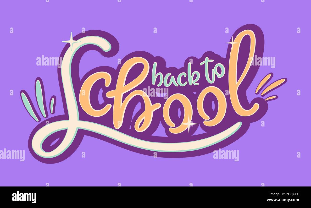 Back to school - lettering calligraphy phrase, handwritten text isolated on  the white background. Fun calligraphy for typography greeting and  invitation card or t-shirt print design. Stock Vector by ©FarbaKolerova  157200864