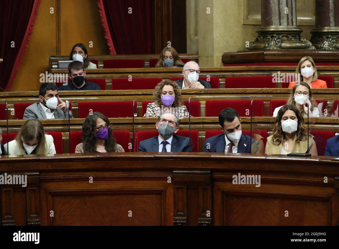 Barcelona, Spain. 02nd June, 2021. at the first control session in the Plenary of the Catalan Government at the Palau de la Generalitat, Barcelona, Wednesday June 2, 2021 JGS/Cordon Press. Credit: CORDON PRESS/Alamy Live News Stock Photo
