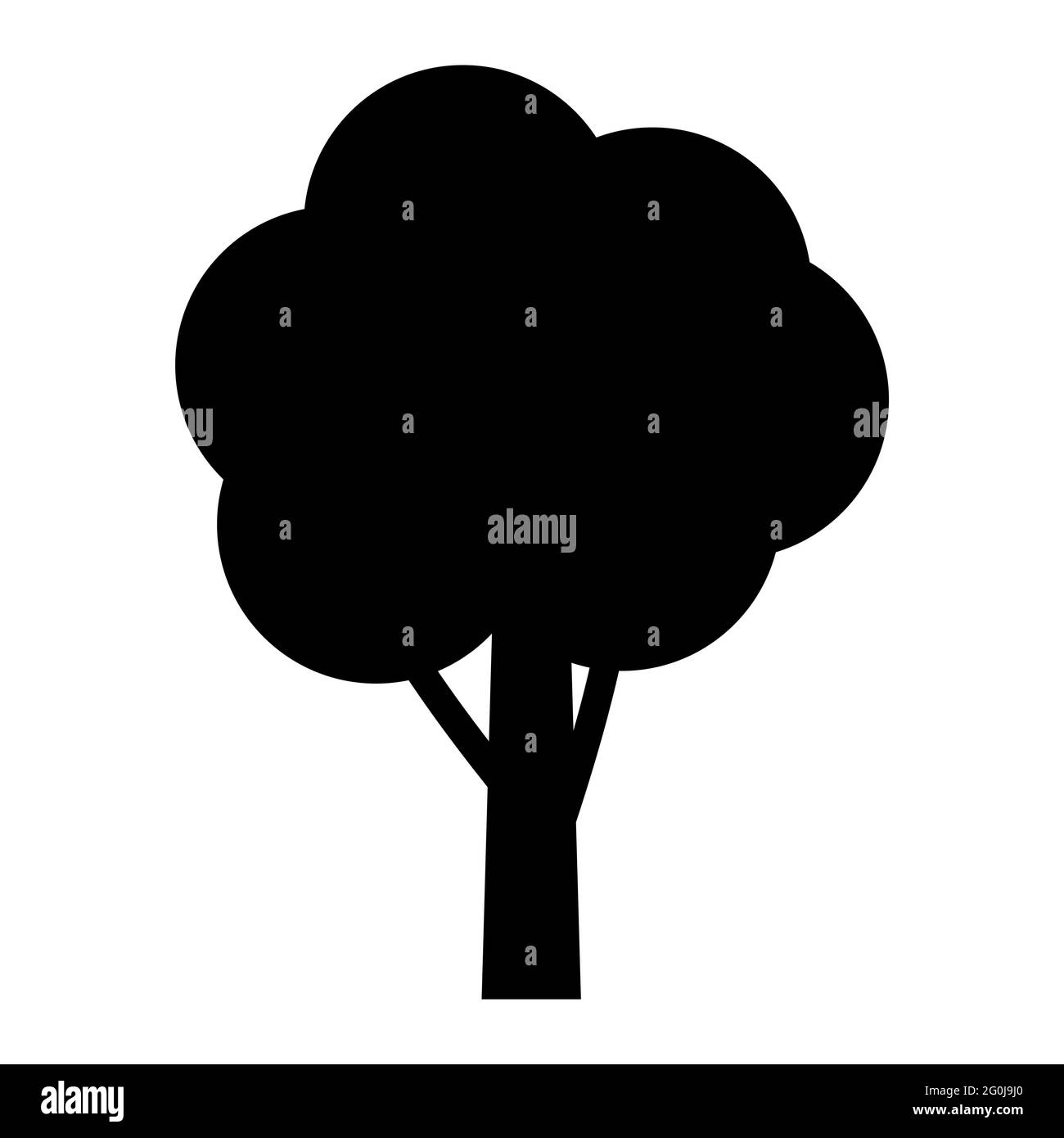 Tree icon. Forest vector symbol. Flat web sign on white background ...