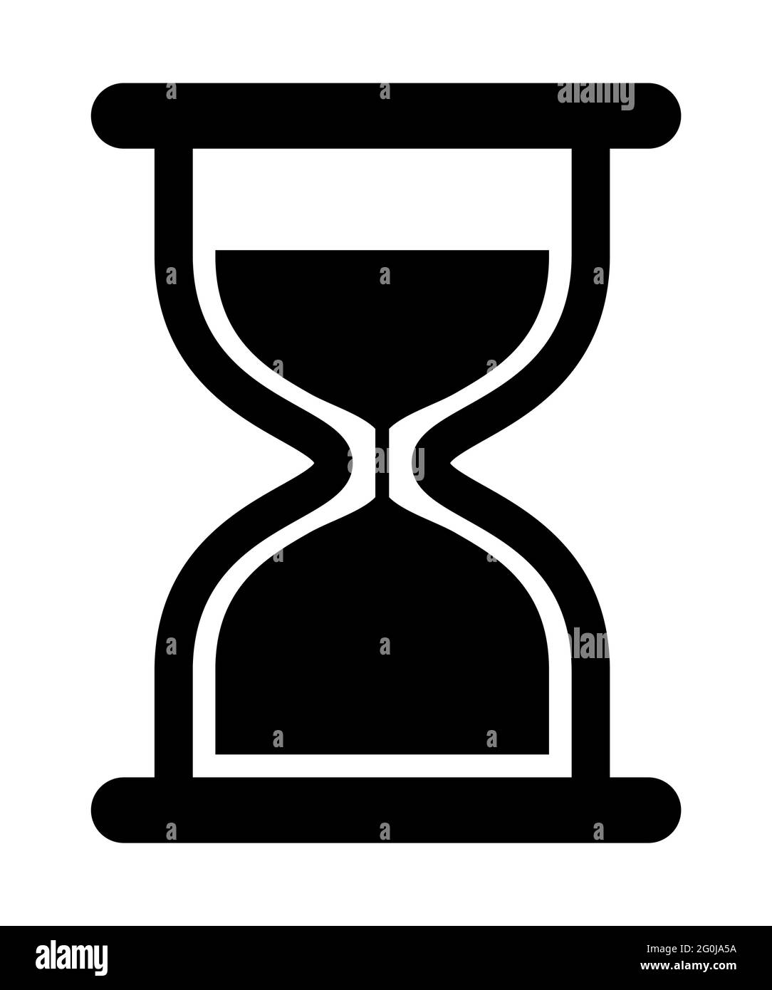 Hourglass icon vector design isolated on white background. Flat time ...