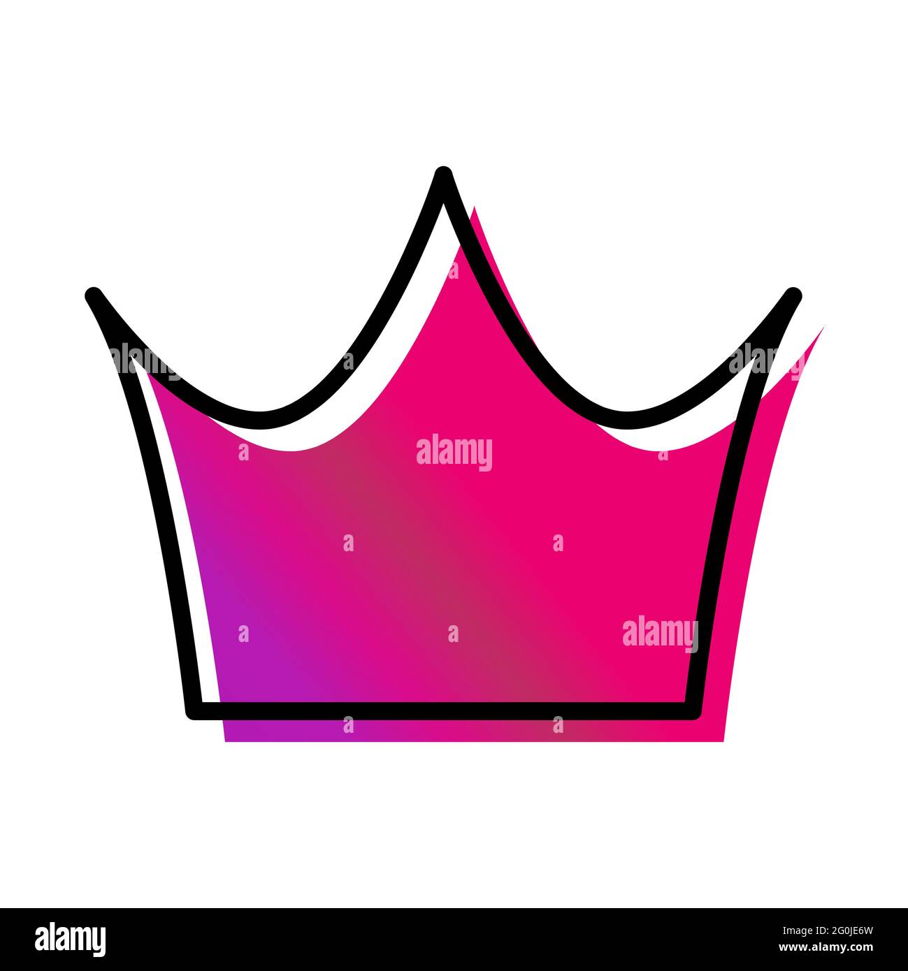 Crown flat vector icon isolated on white background. King sign ...
