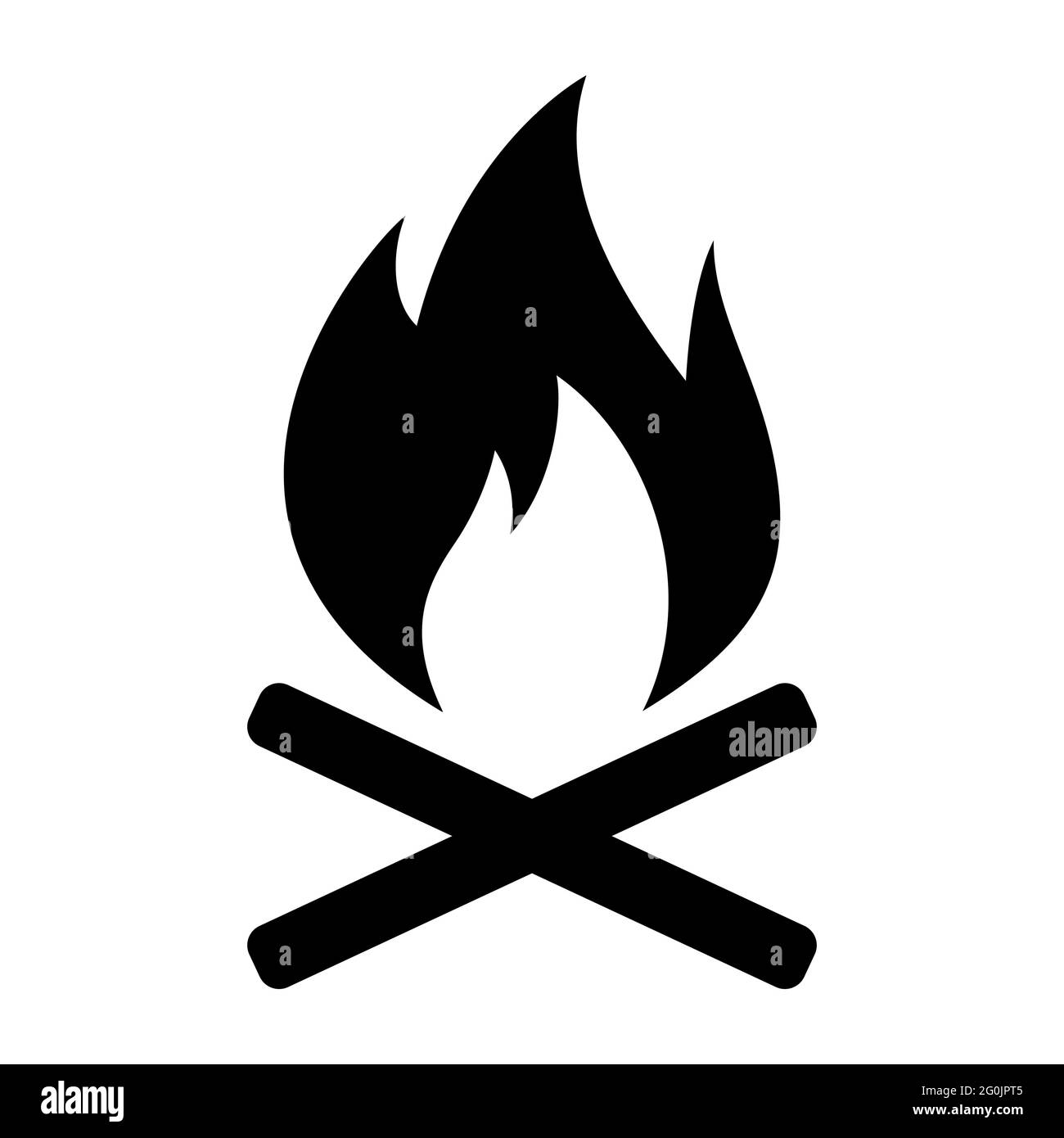 Fire flame icon. Fire hot flames vector sign isolated on white background . Stock Vector