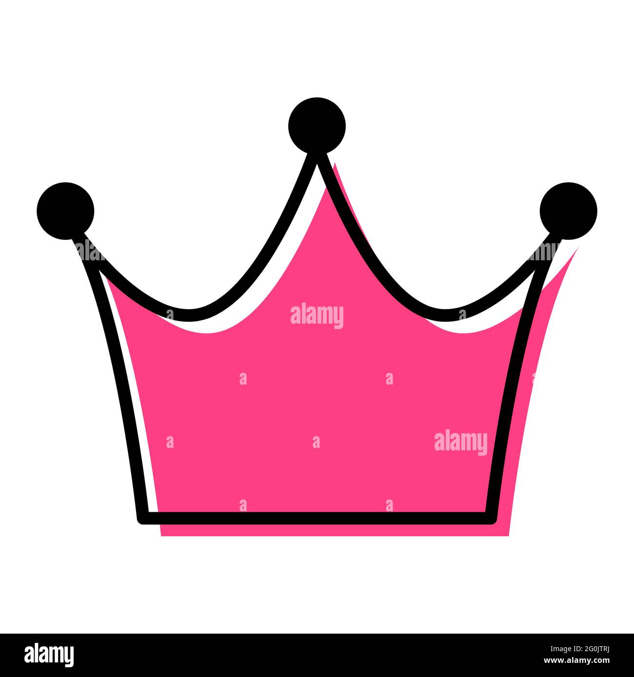 Crown flat vector icon isolated on white background. King sign ...