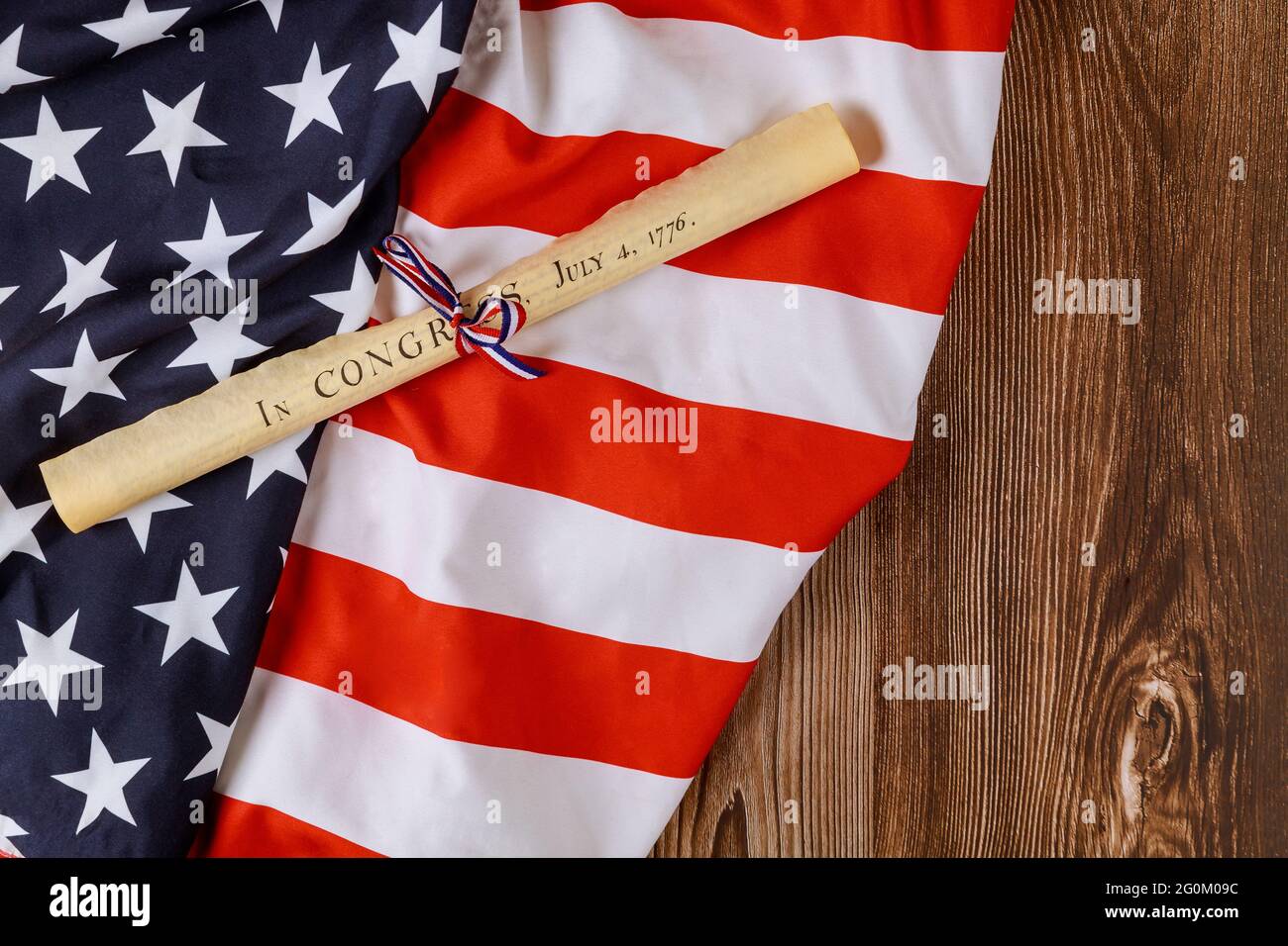 Declaration of independence with us flag hi-res stock photography and ...