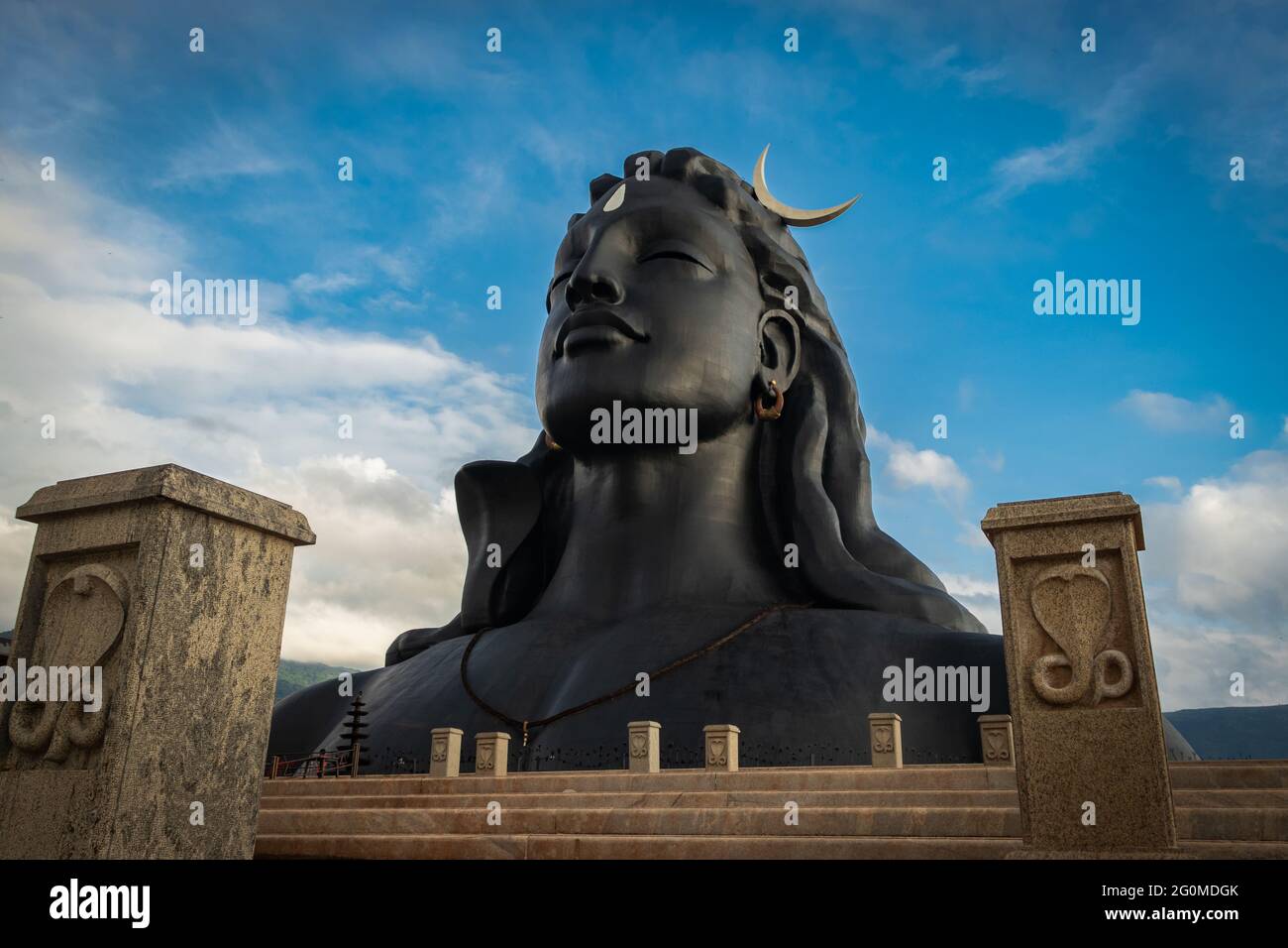 adiyogi shiva statue from unique different perspectives image is taken