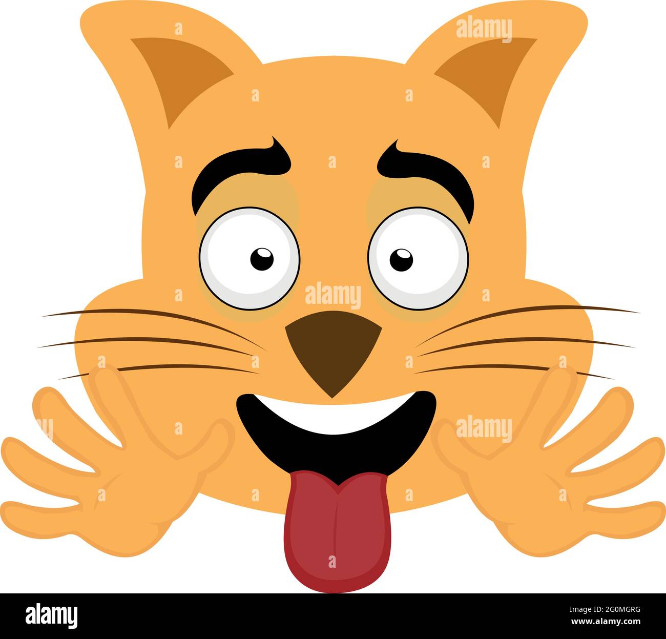 Cat emotion icon set illustration Stock Vector Images - Alamy