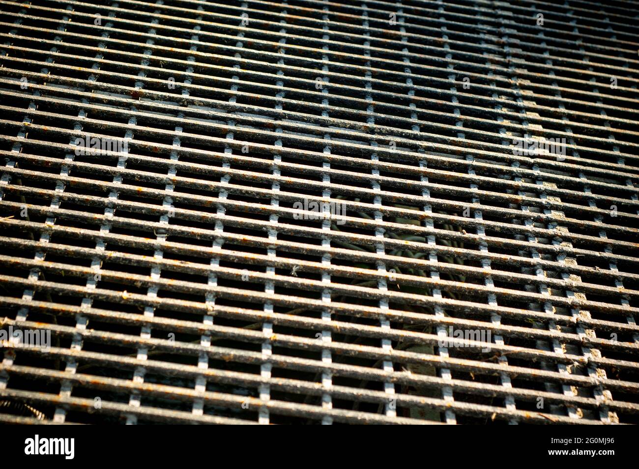 An iron mesh background.  Metal grid texture Stock Photo