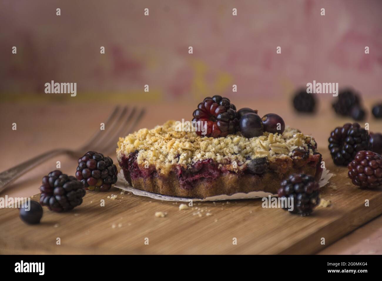 Summer fruit crumble Stock Photo Alamy