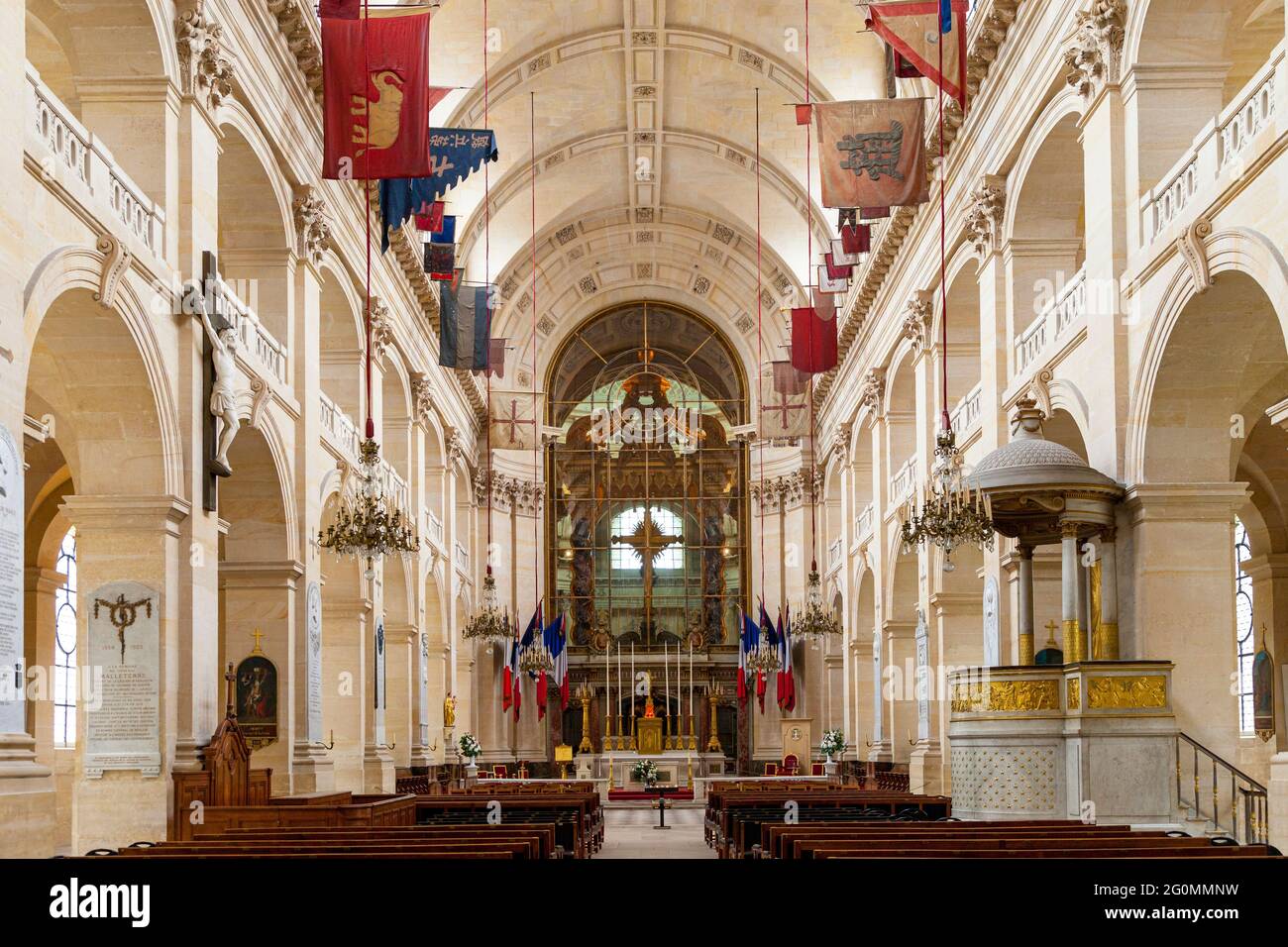 Eglise Saint-Louis des Invalides at L'Hôtel National des Invalides, Paris, France Stock Photo