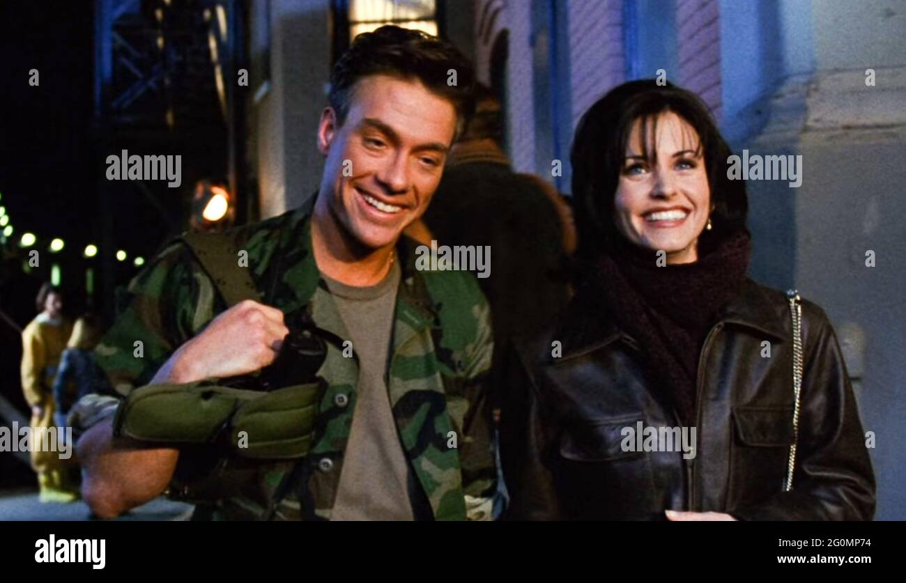 USA.Courteney Cox and Jean-Claude Van Damme in a scene from (C)NBC TV  series: Friends (1994C2004) ( Season 2 , episode 13 - The One After the  Superbowl: Part 2 ). Ref: LMK110-J7152-280521