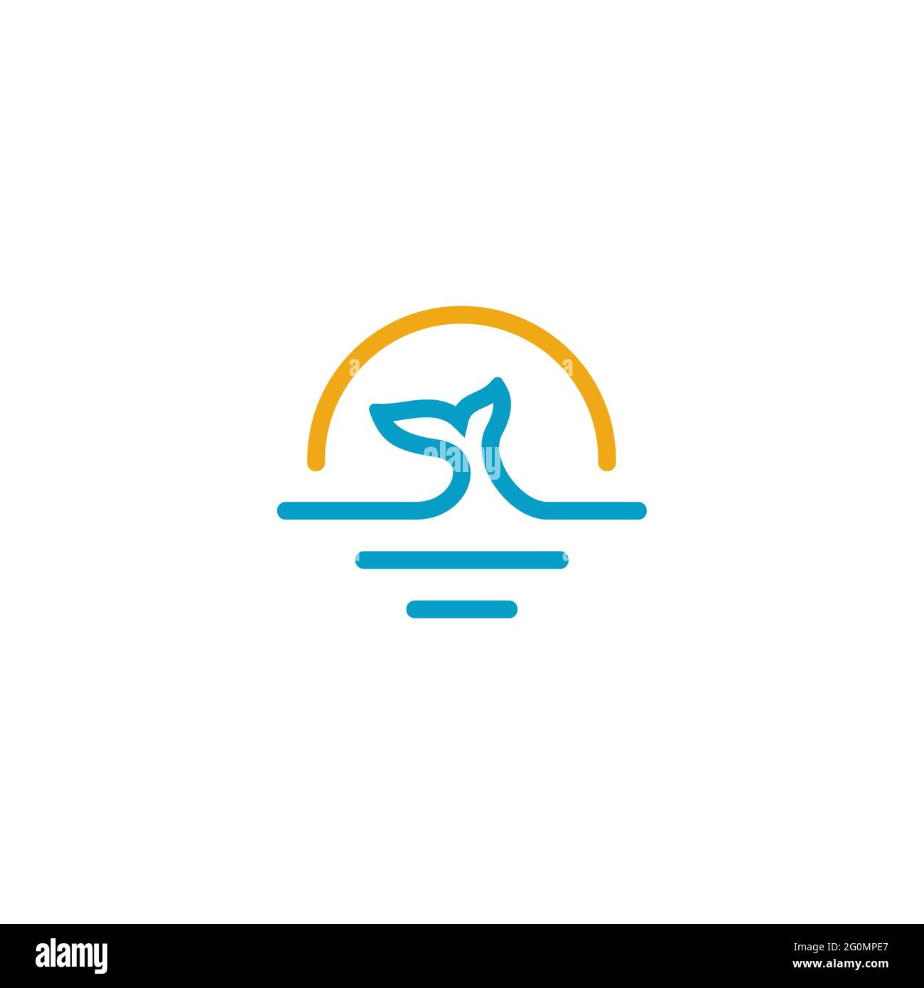 whale beach sun Stock Vector