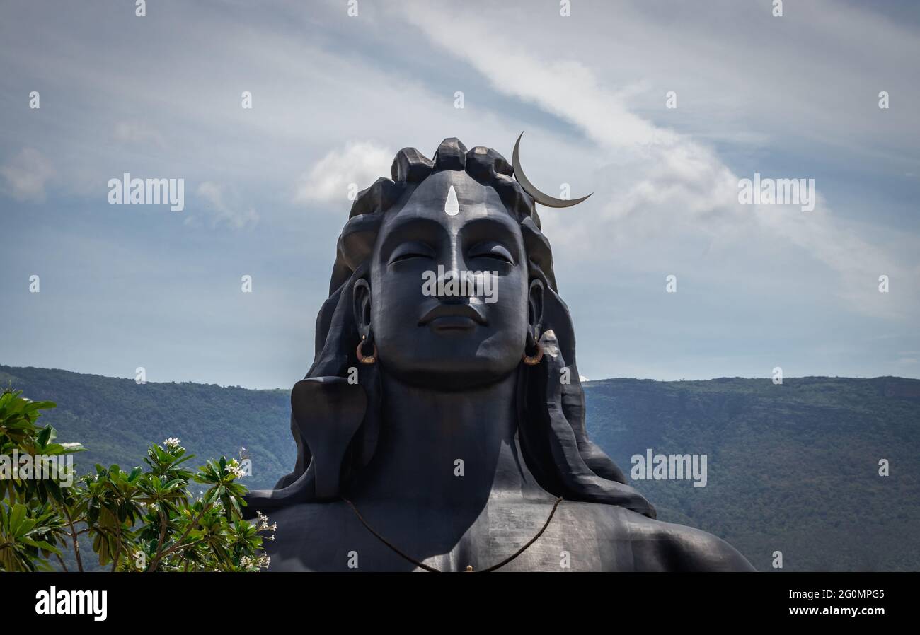 adiyogi lord shiva statue from unique different angles image is ...