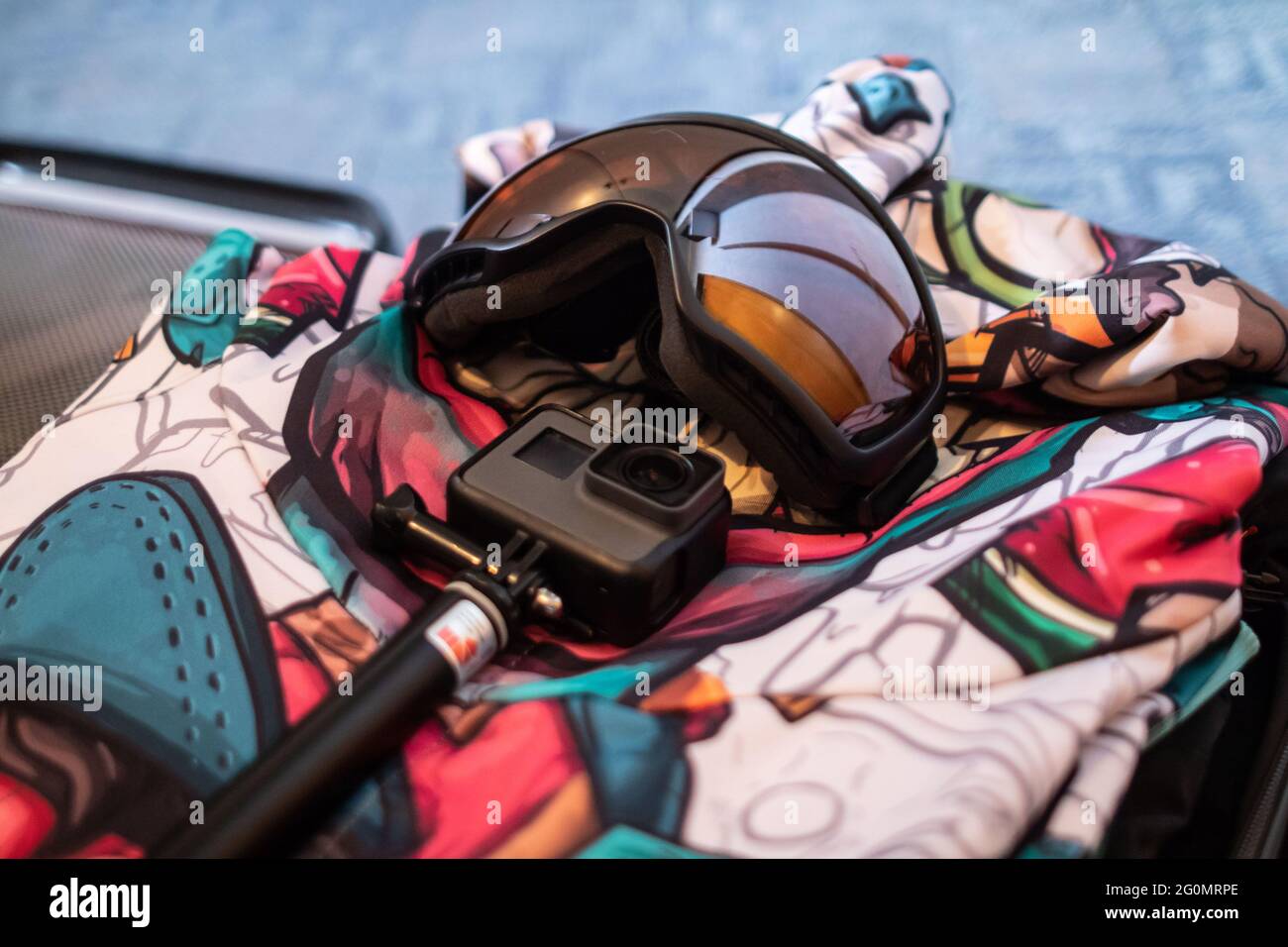 Packing for a mountain trip Stock Photo Alamy