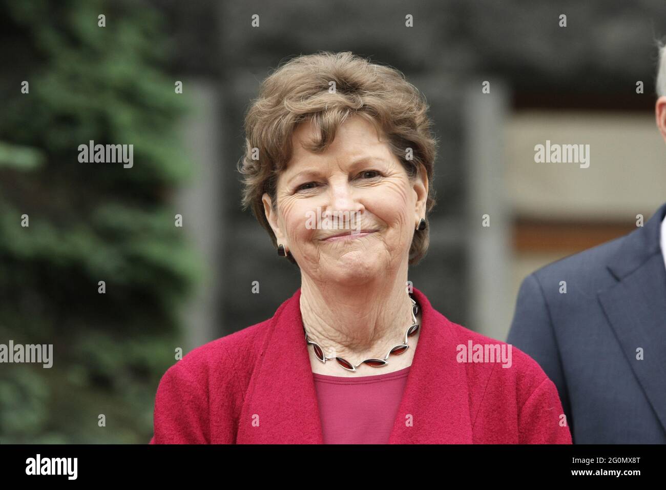 Non Exclusive: KYIV, UKRAINE - JUNE 2, 2021 - US Senator Jeanne Shaheen is pictured during a briefing outside the Office of the President following th Stock Photo