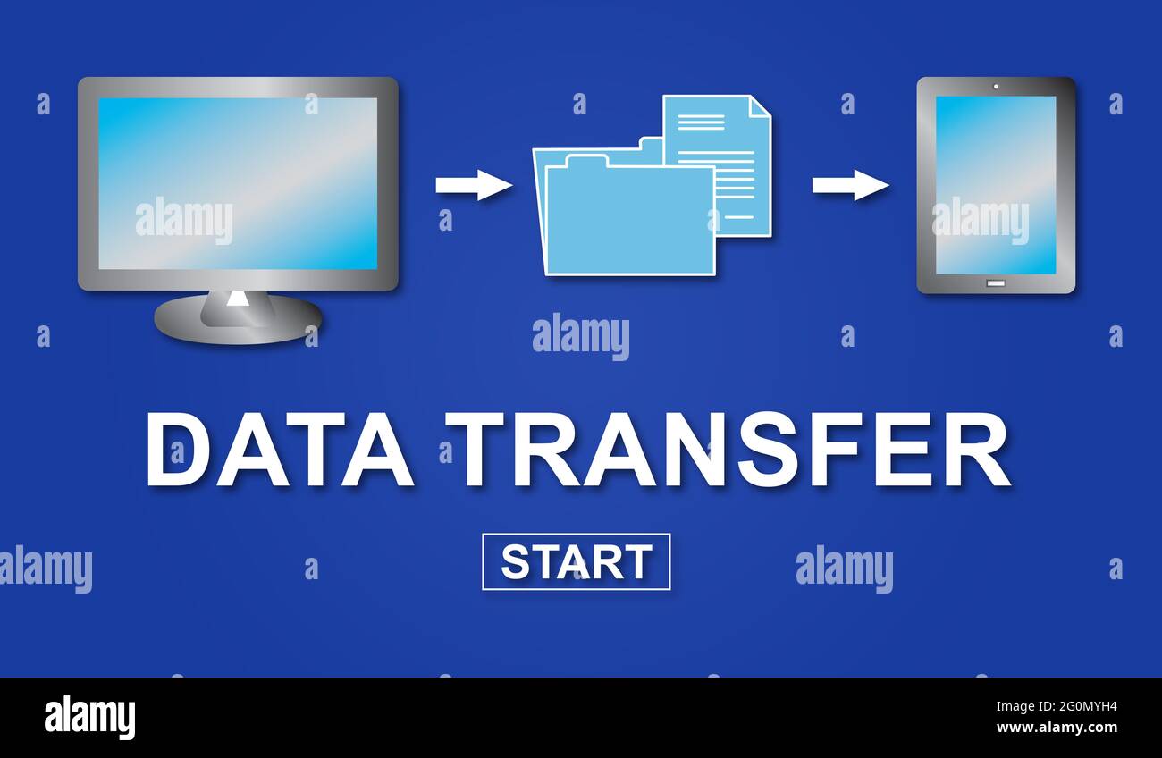 Illustration of a data transfer concept Stock Photo - Alamy
