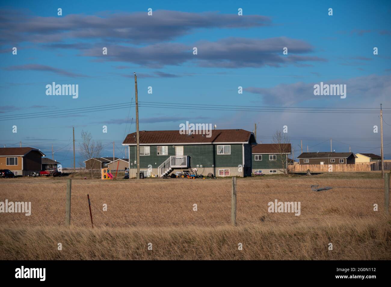 House on the Siksika Nation reservation in Alberta. Housing is a