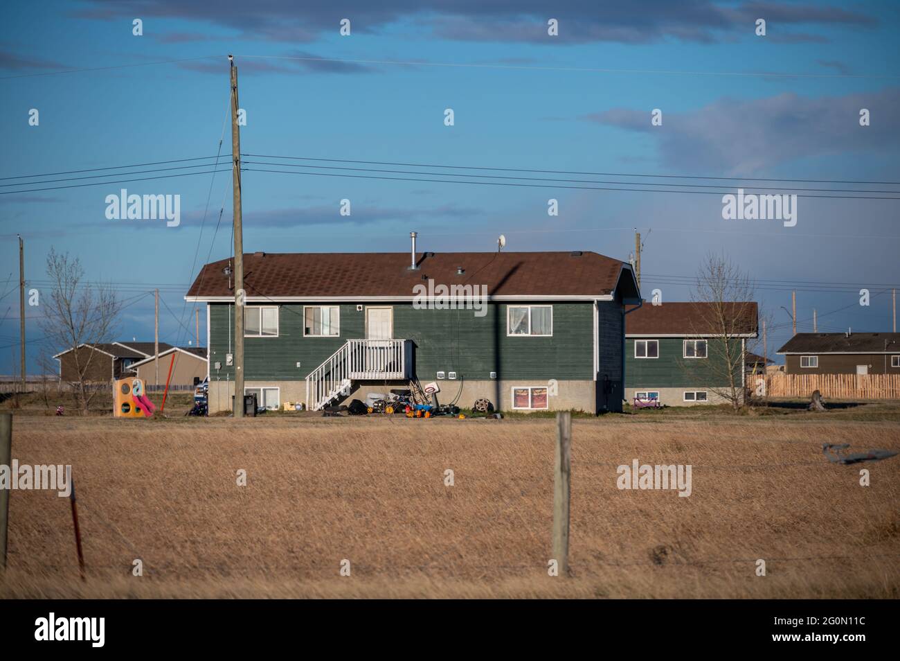 House on the Siksika Nation reservation in Alberta. Housing is a