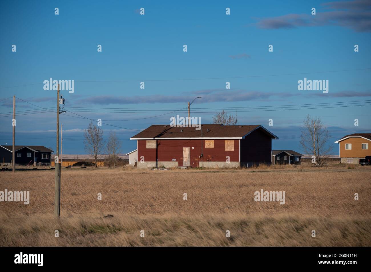 House on the Siksika Nation reservation in Alberta. Housing is a