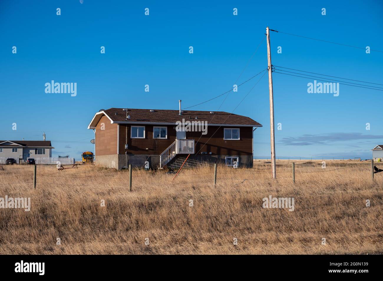 House on the Siksika Nation reservation in Alberta. Housing is a