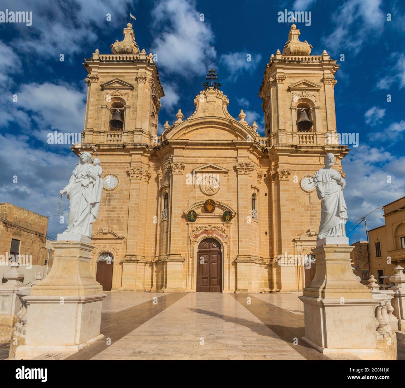 Xaghra Parish Church on Gozo island, Malta Stock Photo